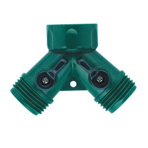 Plastic 2-Way Shut-Off Hose Y Adapter